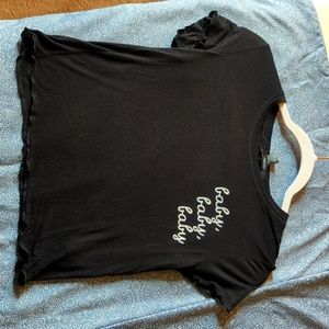 Forever 21, S, black crop top